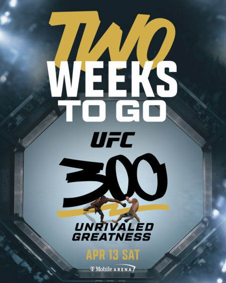 FOURTEEN DAYS 🙌 #UFC300 is right around the corner! Order today and save $10: UFC.ac/4ad7tUs