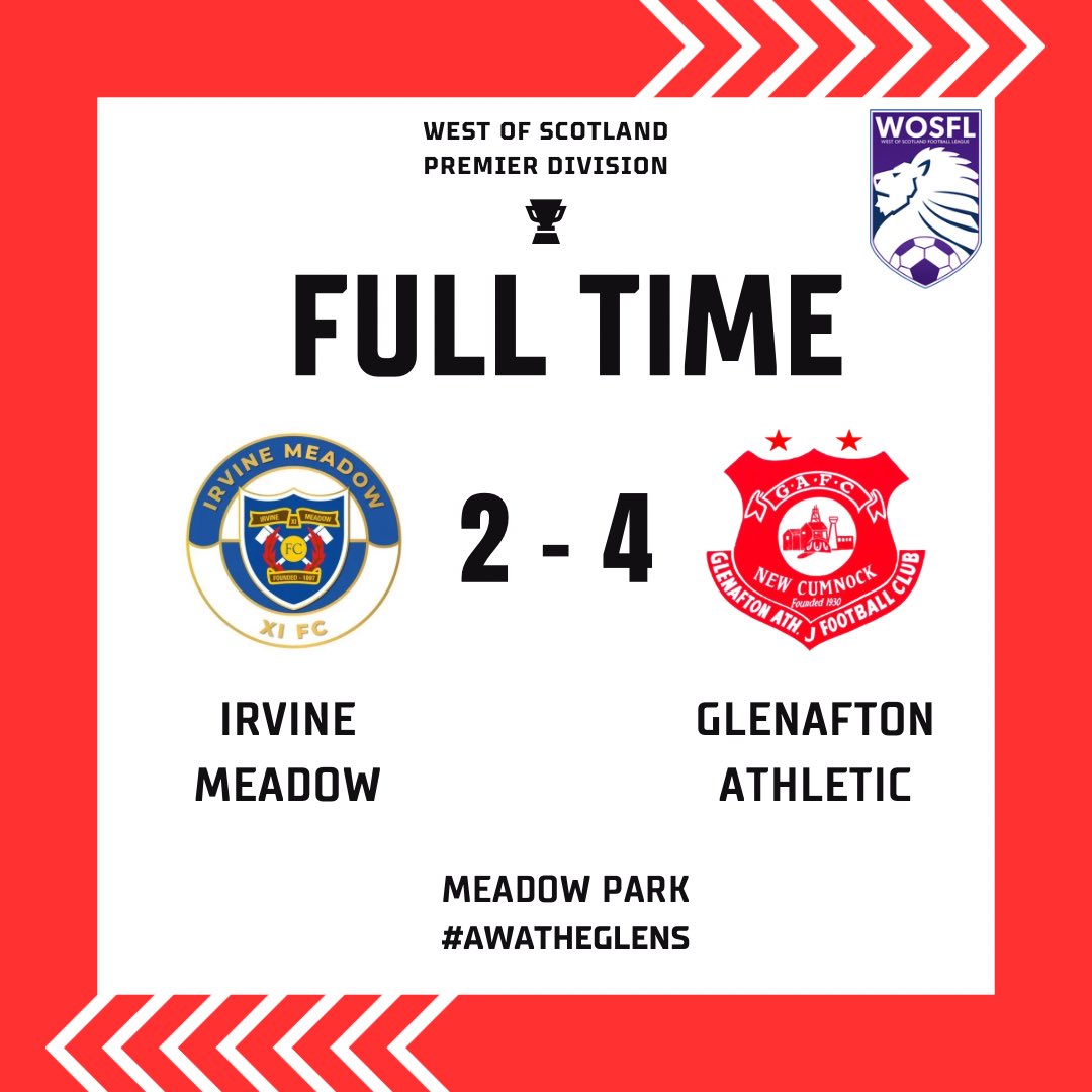 GlenaftonAJFC's tweet photo. 90’| FULL TIME

#awatheglens 🔴⚪️ https://t.co/0UMo63YMSW