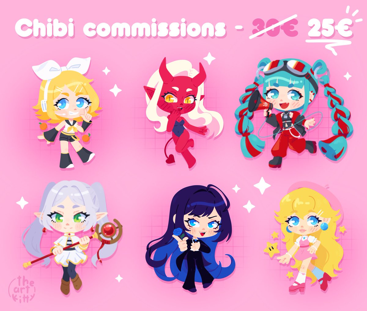 Opening chibi art commissions for a discounted price! 5/5 slots available #commissionsopen #opencommissions #chibiart