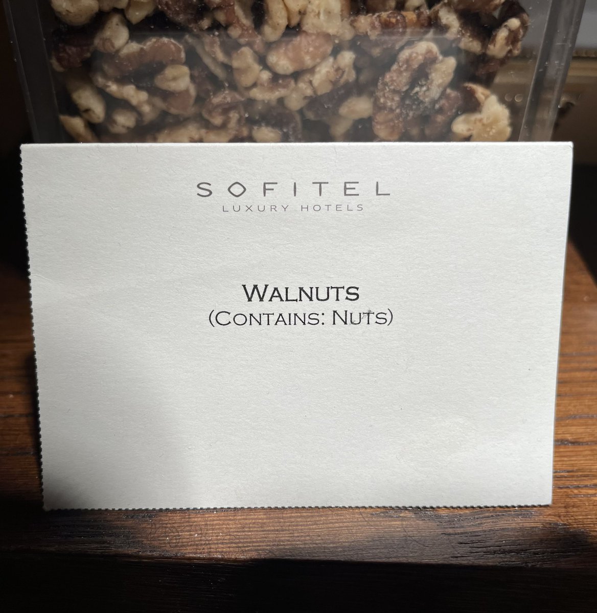 Interesting message on the walnut jar: