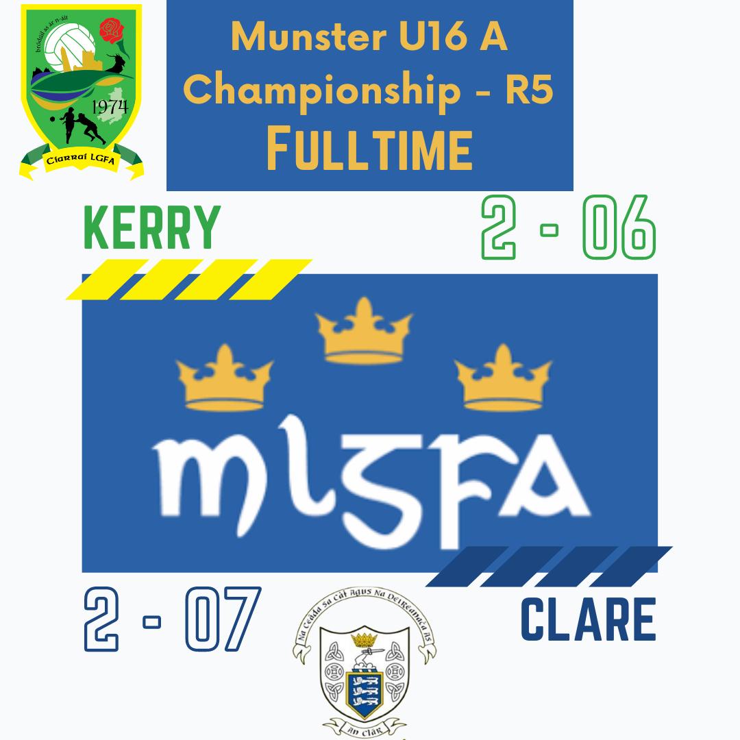 Munster U16 A & B Championship Round 5 @MunsterLGFA @radiokerrysport #wearekerry @Clarelgfa