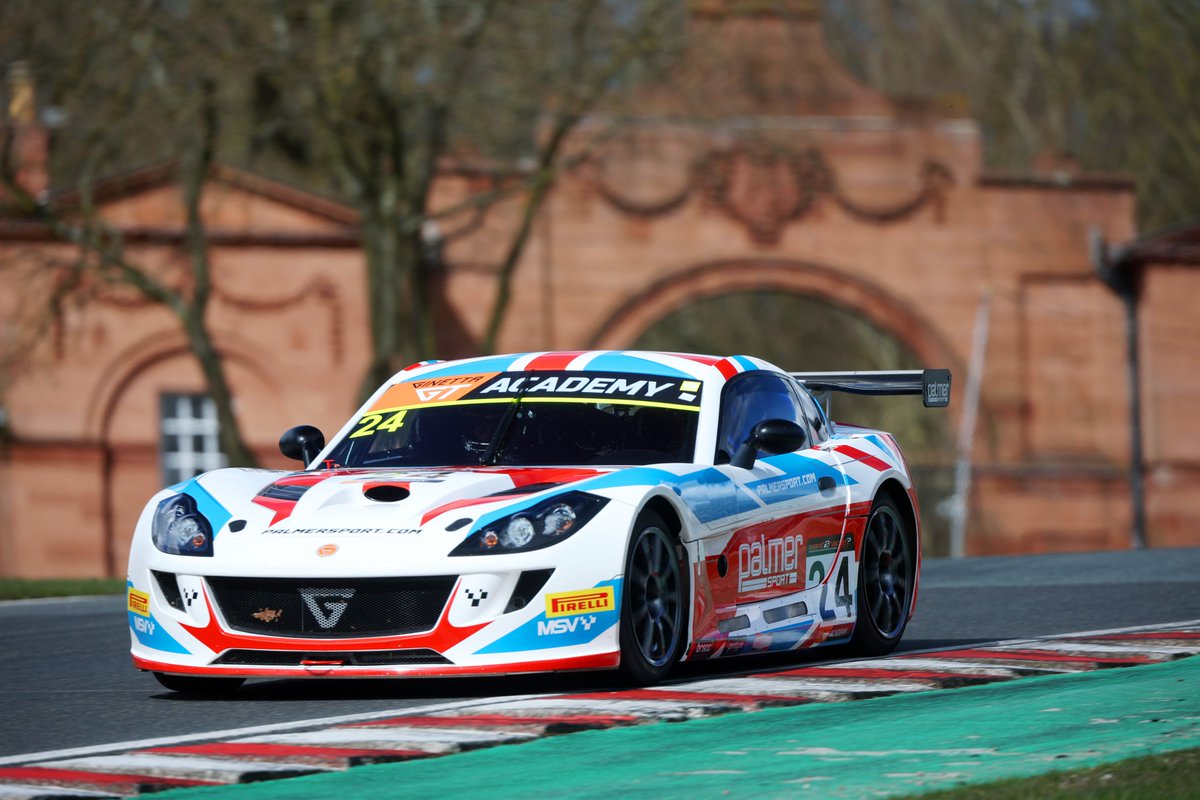 The 2024 @Palmer_Sport Scholarship Winner James Nicholas - 3 week ago had no race license, no race car - has taken the lead of his first race into Turn 1! #gtracing #ginetta #britishGT