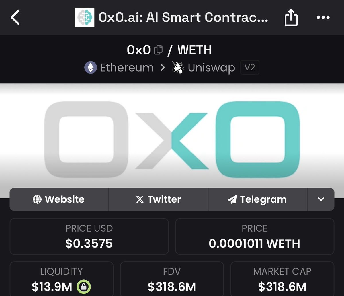 #0x0 liquidity to market cap ratio is extremely attractive for whales to buy. One of the best in all of crypto I expect once rev share increases we see many whales step in and buy 7+ fig positions to take advantage of the APR First ever AI Privacy ecosystem -to bullish on this