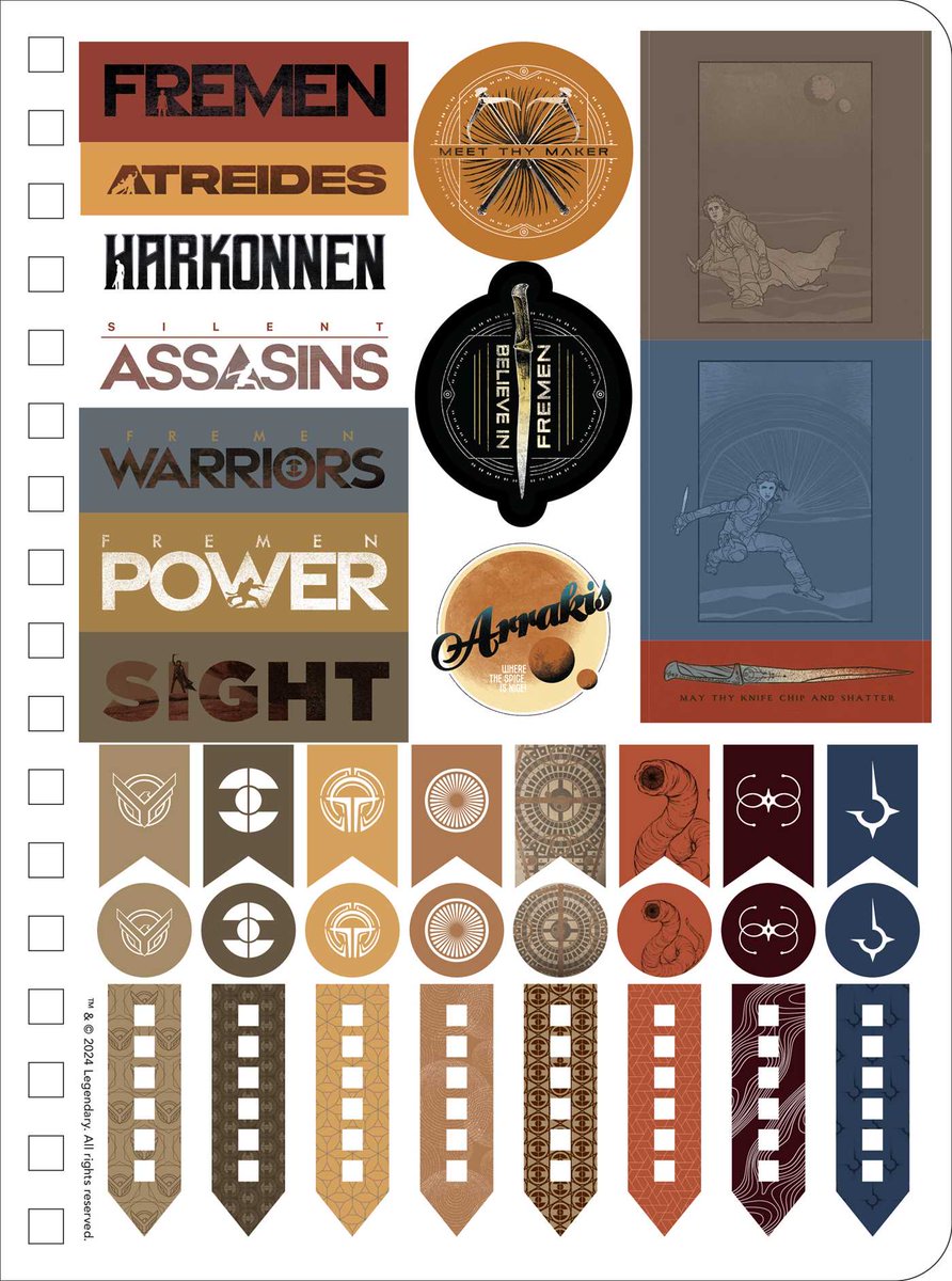 2025 #DunePartTwo 13-Month Weekly Planner from @insighteditions - out 1st August 2024. With monthly dividers, dated weekly spreads, notes pages, a storage pocket, & 2 pages of planner stickers. Pre-order from Amazon: US: amzn.to/4aeYS3p UK: amzn.to/3xhOs4w #ad