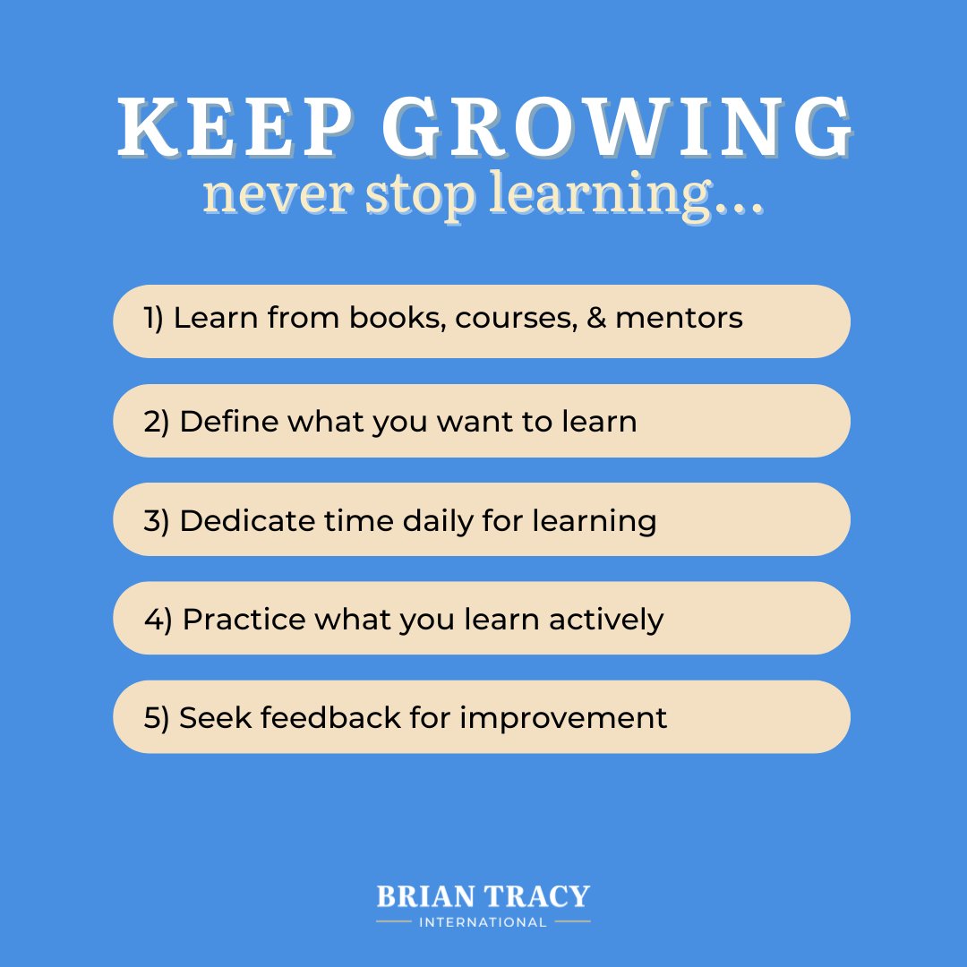 Continuous learning is a cornerstone of personal and #professionaldevelopment, enabling individuals to adapt, grow, and thrive in an ever-changing world. 🚀 Here are some expanded tips to help you embrace #continuouslearning. Did I miss anything? Let me know.