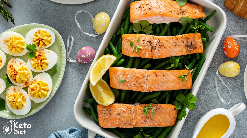 Elevate Your Easter Feast with a Keto-Friendly Salmon Recipe! 🌷🐰 This Easter, treat your taste buds to a flavorful and nutritious keto-friendly salmon dish that's sure to impress.