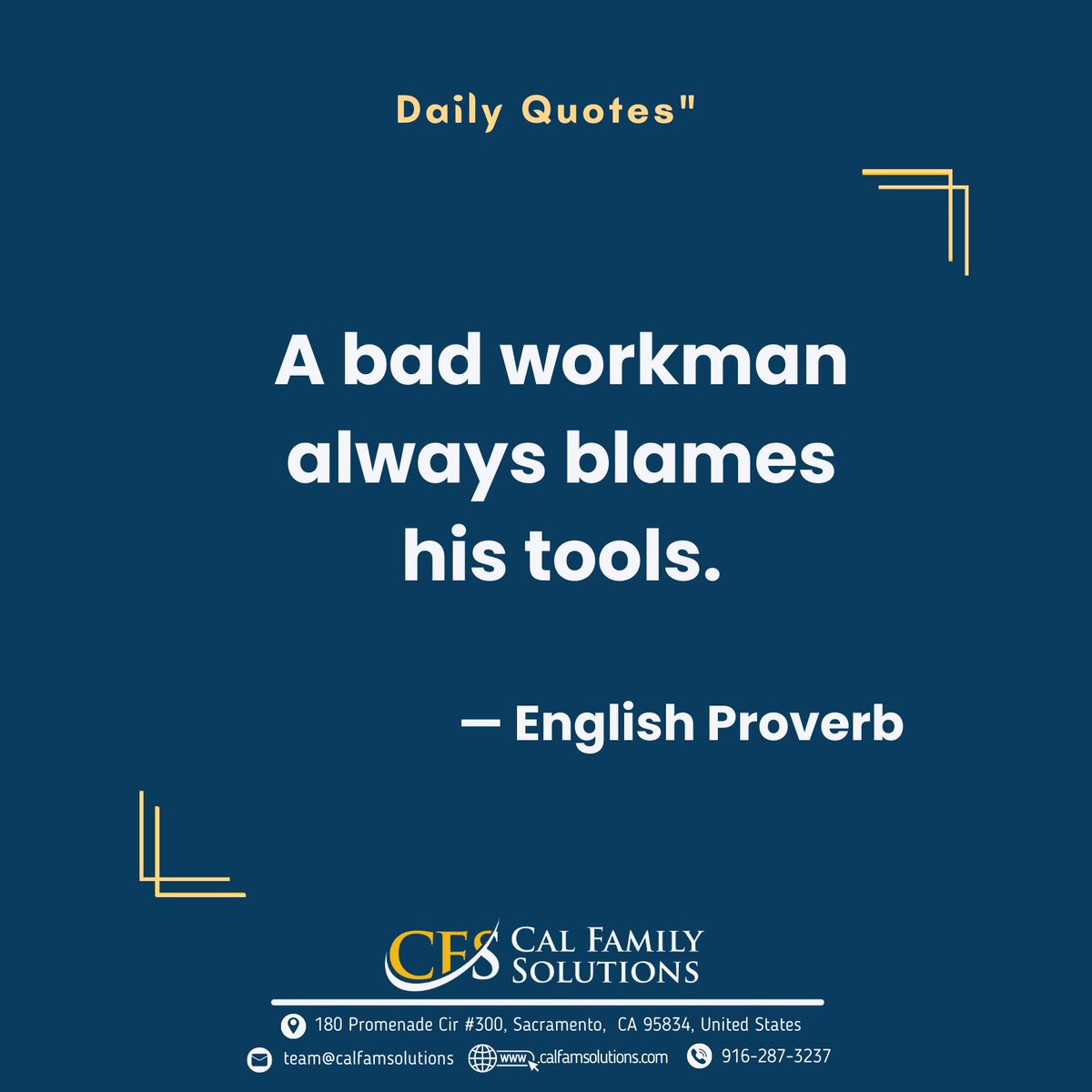 A bad workman always blames his tools. — English Proverb 👎👷‍♂️🔪⚒️
#SelfAccountability #NoExcuses #PersonalGrowth #Responsibility #divorcesupport #divorcerecovery #divorcecoach #relationship #woman #Dailyquote #instaquote #momlife #DivorceLawyer #DivorceAttorney #DivorceSurvivor