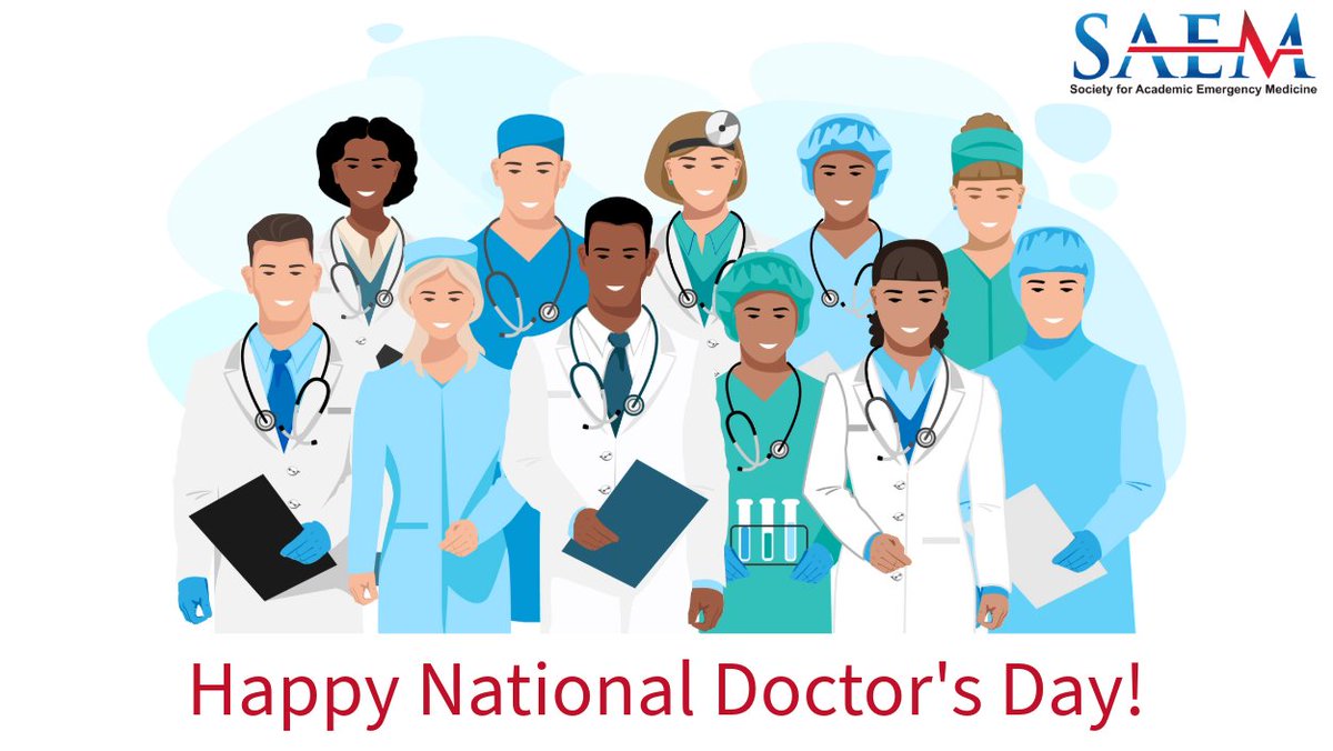 Happy #NationalDoctorsDay! We thank doctors everywhere for all they do to provide for their patients and communities, and especially recognize the dedication of our #EmergencyMedicine physicians. We are grateful for you!