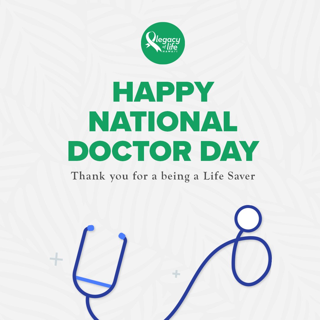 Thank you to all of the doctors and healthcare professionals working tirelessly to care for patients and help save lives! 💙💚 Give thanks in the comments below to a doctor who helped you! #NationalDoctorsDay.