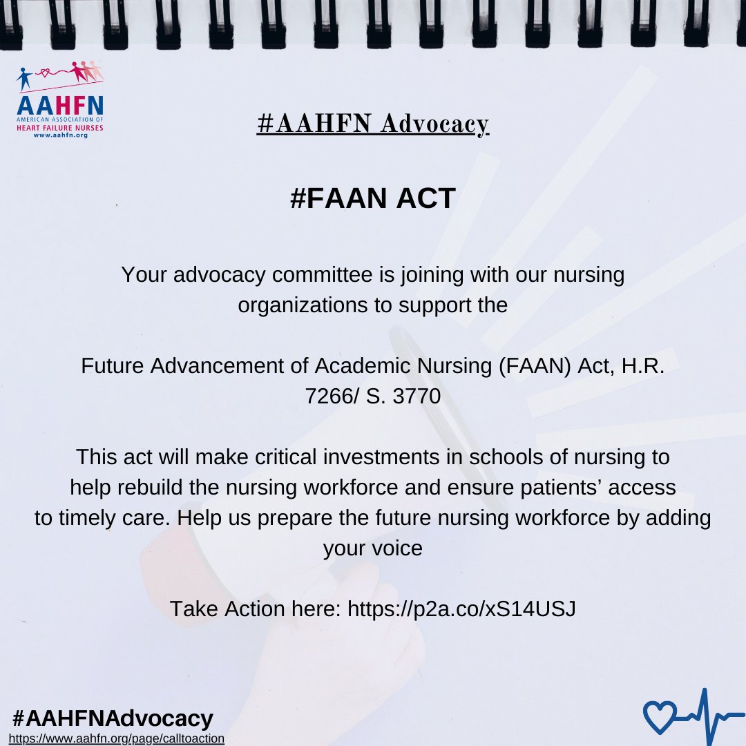 Take Action here: p2a.co/xS14USJ aahfn.org/page/calltoact… #AAHFN #FAAN #AAHFNAdvocacy #Heart #HealthCare