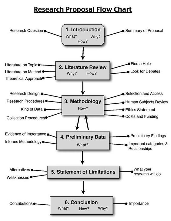 A flow chart for writing a research proposal. Via @acagamic.