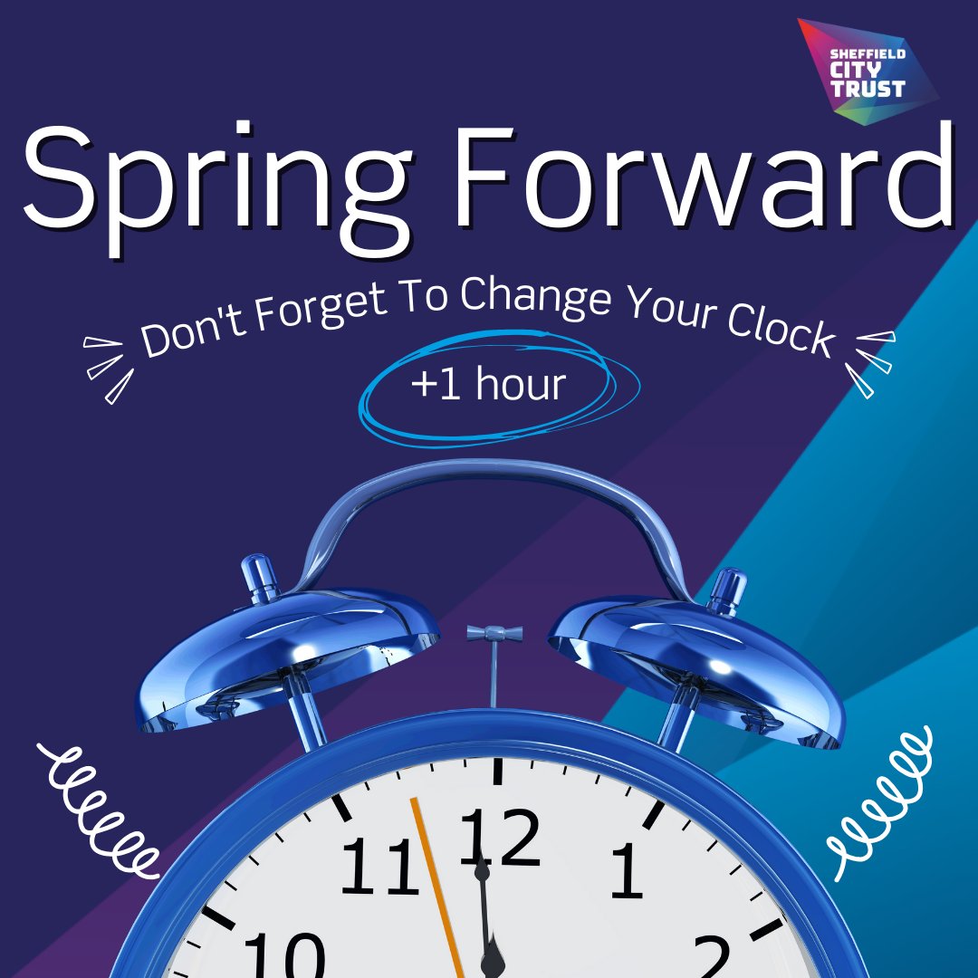 Don't forget to change your clock at midnight when we officially Spring forward!