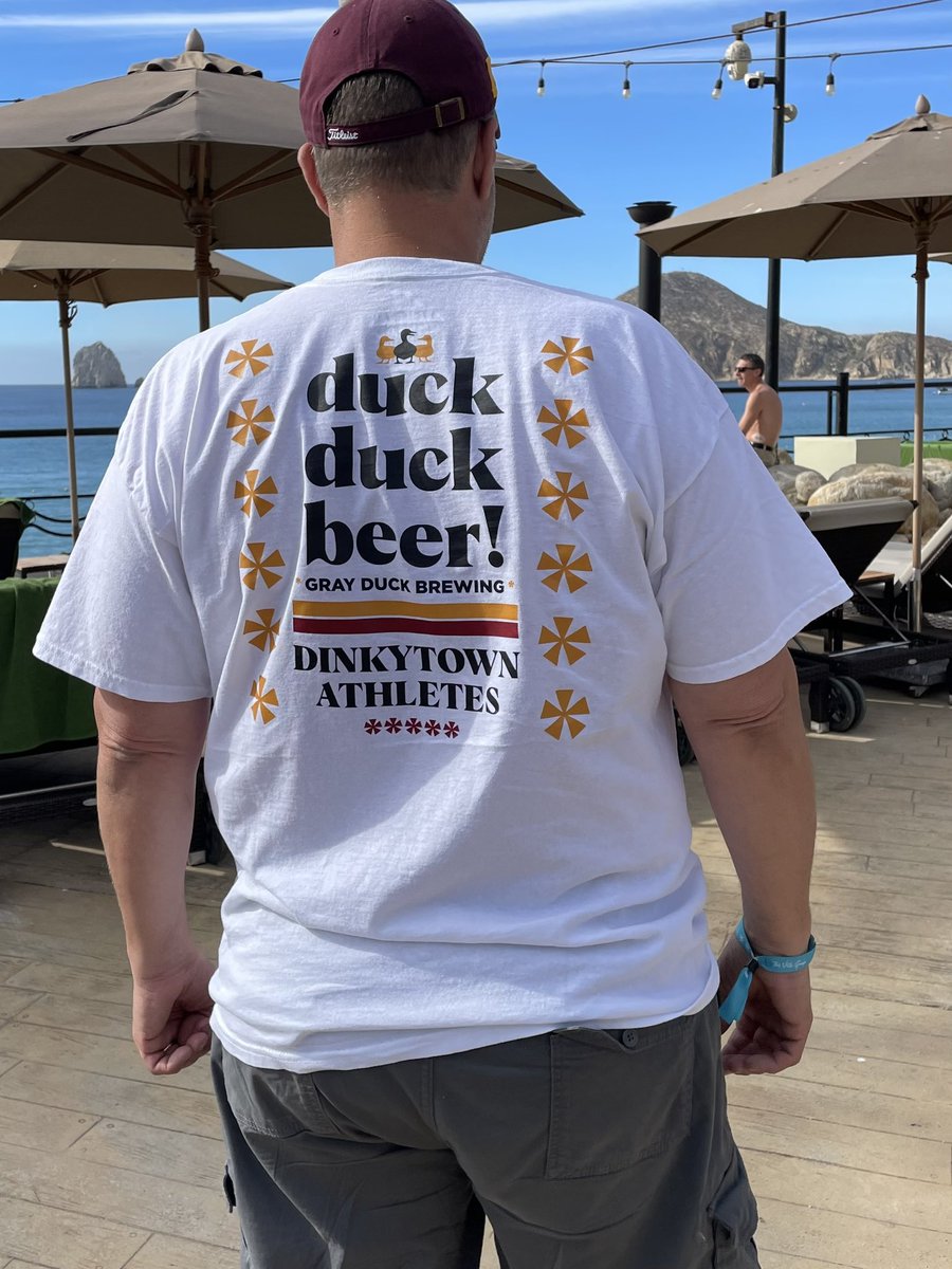 @DTAthletes & @grayduckspirits represented down in Cabo! Now if I could only get a can of Duck Duck Beer here it’d truly be paradise. 😁