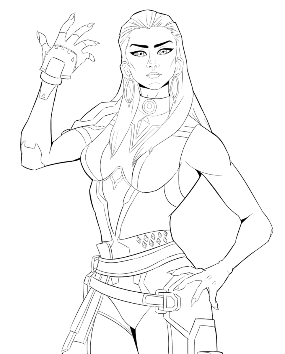 Linework update on the queeen!~~ #Reyna #VALORANT #ValorantArt #VALORANTfanart