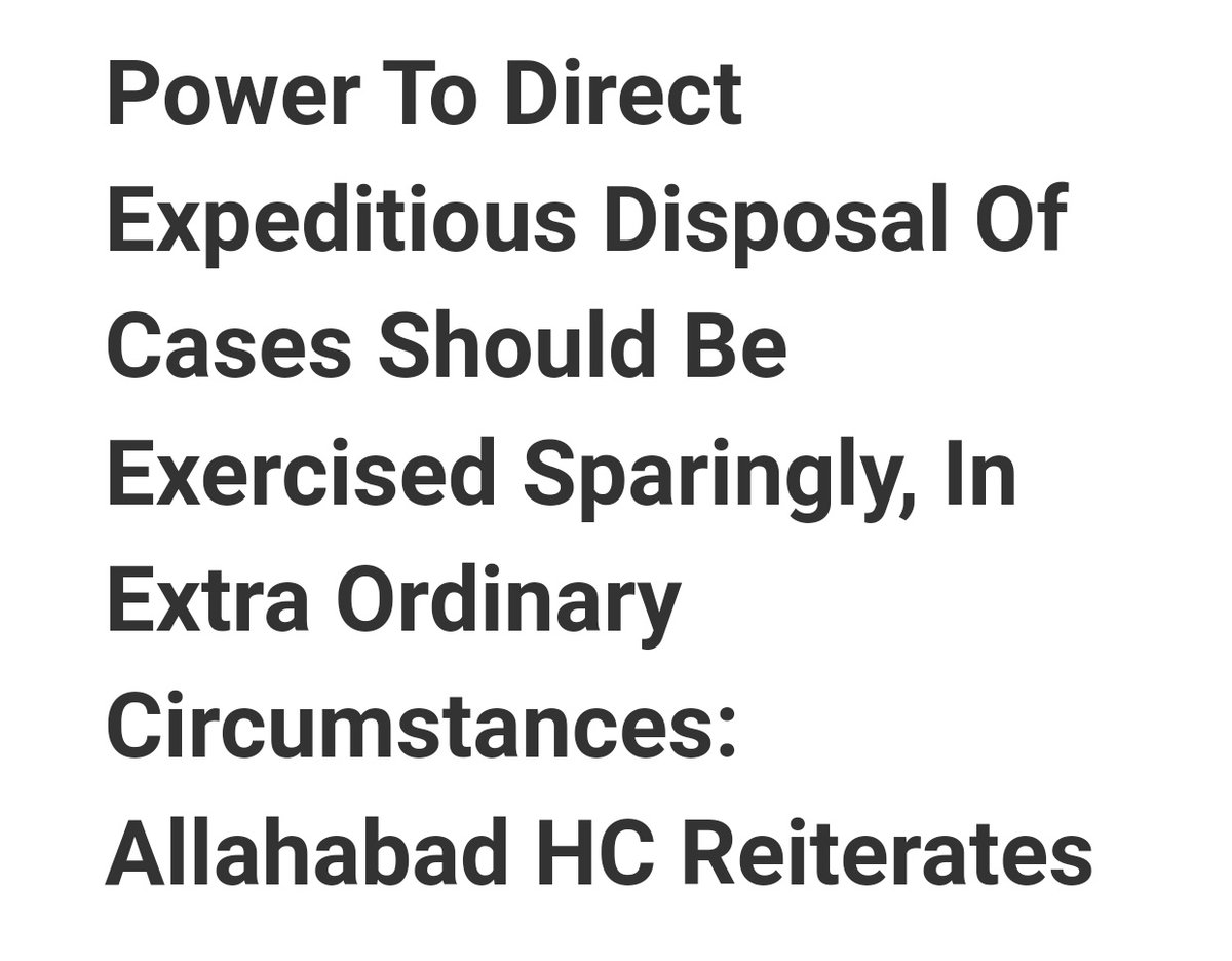 A #highcourt directive on expeditiously trial means implied meaning to conduct day to day hearing and is often used in rare instances only. #SupremeCourtOfIndia #highcourt #Karnataka #Karnatakahighcourt #allahabadhighcourt #DelhiHighCourt #LawAndOrder #Judiciary #CJIChandrachud