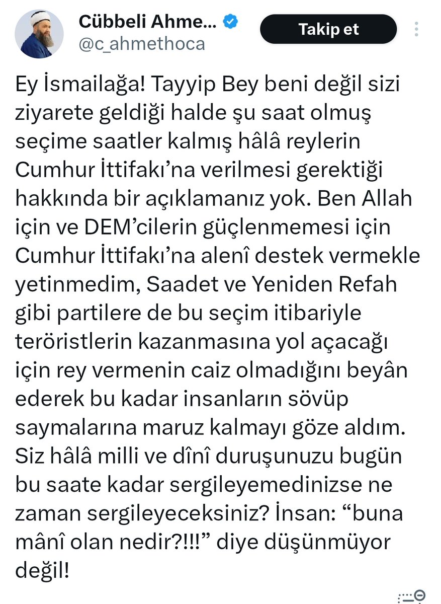 Şu tarikatların haline bakın İsmailAğadan kovulan Cübbelinin haline bakın Kurumsal şirket olmuş siyasette koltuk kapma ihale koparma savaşlarına bürünmüşler Bu arada cübbeli beyin CVsine LinkedIN üzerinden ulaşabilirsiniz 'yeni cemaat arayışı var' olarak #AKPyeOYvermeyin