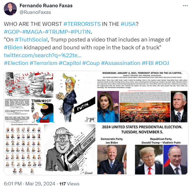 RuanoFaxas's tweet photo. @MeidasTouch "Family of Brian #Sicknick is blasting #Trump for exploiting the death of a slain officer [Jonathan #Diller] in NY:'The guy's a criminal. He's the reason my son is dead. There's nothing good about this man'"
#Capitol #Coup #Terrorism #FBI: 5 police officers dead, 174 were injured https://t.co/hdo7to4zDO