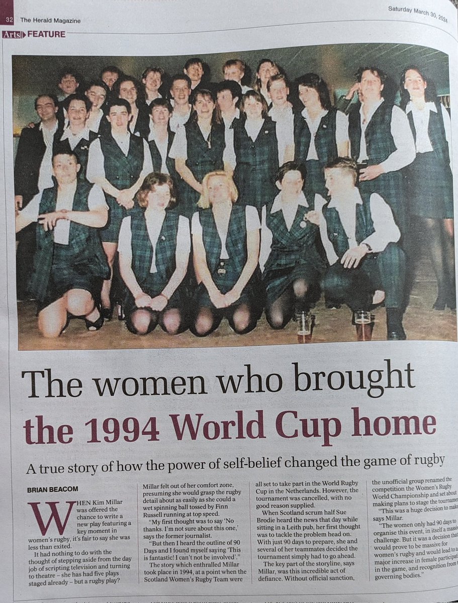 What's the chances? A week after meeting and chatting to 1994 World Cup winning @Waterloonumber8 @AD_PREVENT 10year anniversary, there's fascinating article in @heraldscotland on the challenge getting the tournament organised in first place.