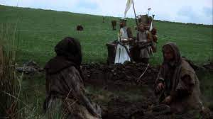 HariSel57511397's tweet photo. This scene alone has done tremendous psychic damage to the English consciousness. It's a complete divesting of the sacred, the divine, and the kingship. It makes a mockery of everything those things stand for. While hilarious, it must be the first target in restoring tradition. https://t.co/kMsXHsNlxz