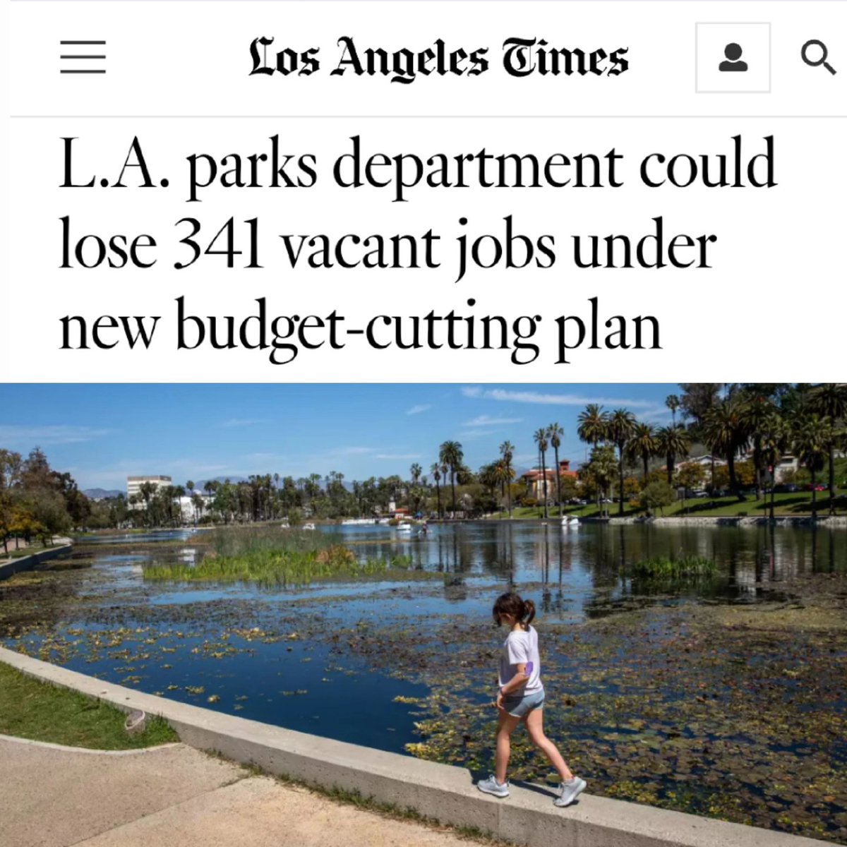“If you chop off 20% of a Lexus, you don’t get a Camry, you get a wreck” The City is proposing to eliminate 1,974 job positions amidst a staffing shortage across all city departments to save 💰 to pay for overspending in police, liability claims, & more. latimes.com/california/sto…