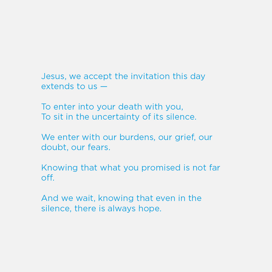 On Holy Saturday, the day in between, may we be reminded of the truth — that even in the silence, there is hope. #holysaturday #easter #hope