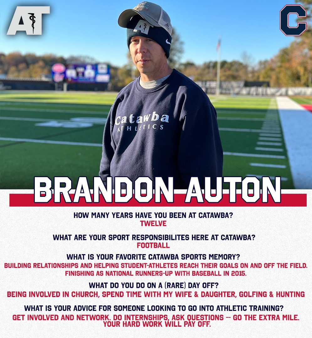 We wrap up our Athletic Trainer Spotlight series with our Asst. AD for Sports Medicine, Brandon Auton! #NATM2024 | #WeLoveATs