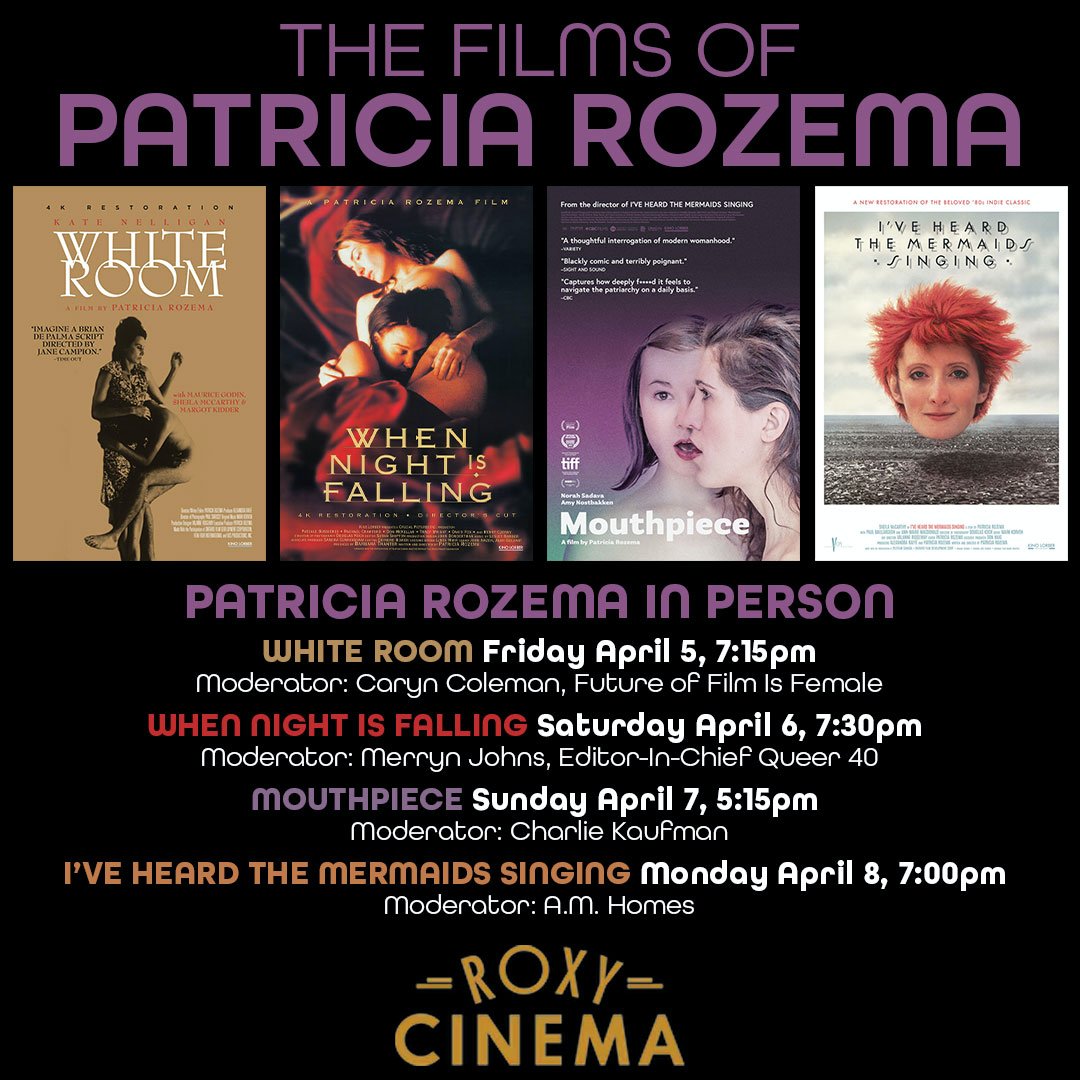 Don't miss the Patricia Rozema film retrospective in NYC at @RoxyCinemaNYC; newly 4K restored prints by @KinoLorber. @patriciarozema in person April 5-8. #LGBTQ  roxycinemanewyork.com/stories/patric…