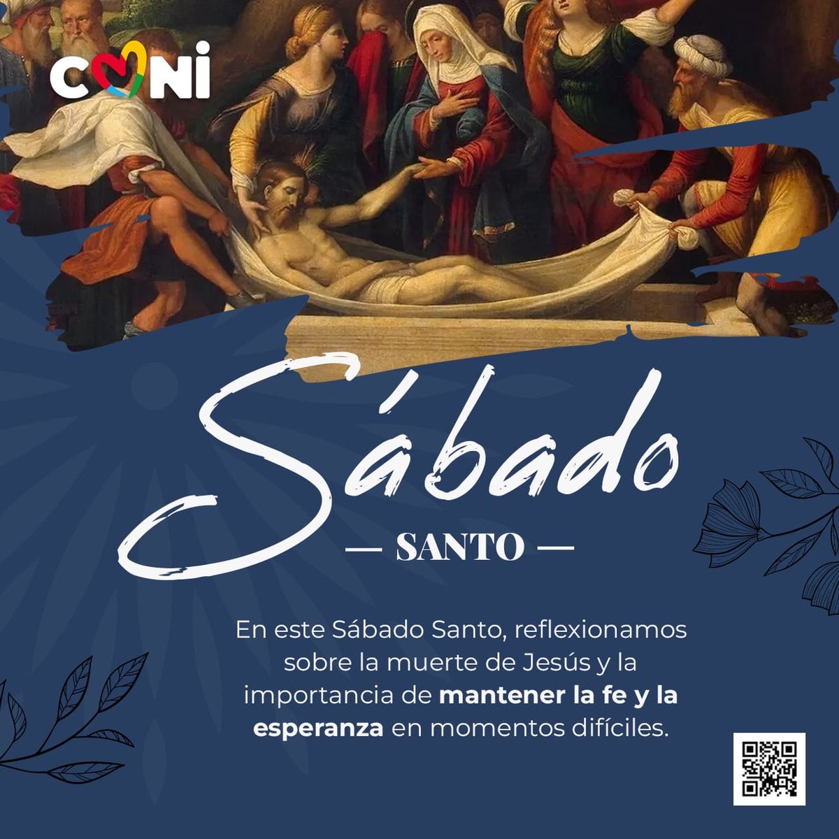 Un día como hoy los discípulos estaban en duelo mientras el cuerpo de Jesús estaba en el sepulcro. Hoy, reflexionemos sobre la importancia de mantener la fe y la esperanza en momentos de dificultad. ¡Todo va a estar bien! #SábadoSanto