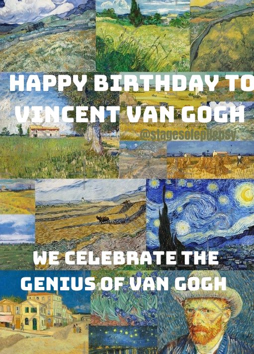 Happy birthday to #VincentVanGogh. The genius of #VanGogh is deniable! He was a unique man, suffering from #mentalillness and #epilepsy. #sudep #epilepsyawareness  #mentalhealthmatters #epilepsyawarenessmonth #psychotic #famouspainters #mentalillnessisreal #epilepsylife