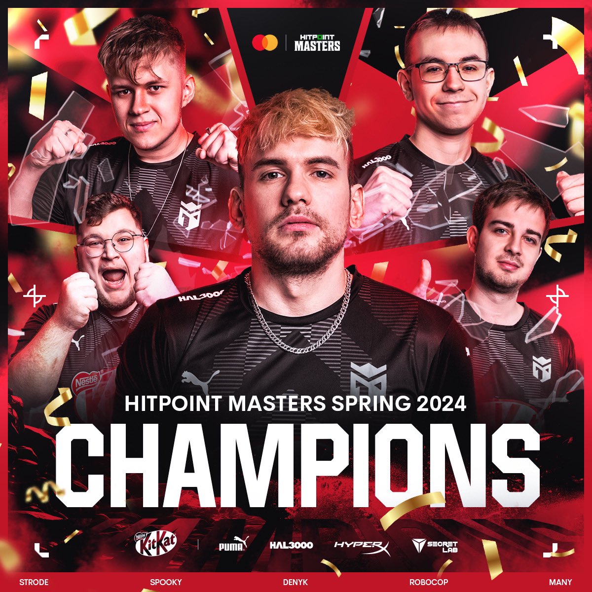 We're the best League of Legends team in the Czech Republic 🙌For the third time in a row and the fourth time overall, we've become Mastercard Hitpoint Masters champions 💪👏!