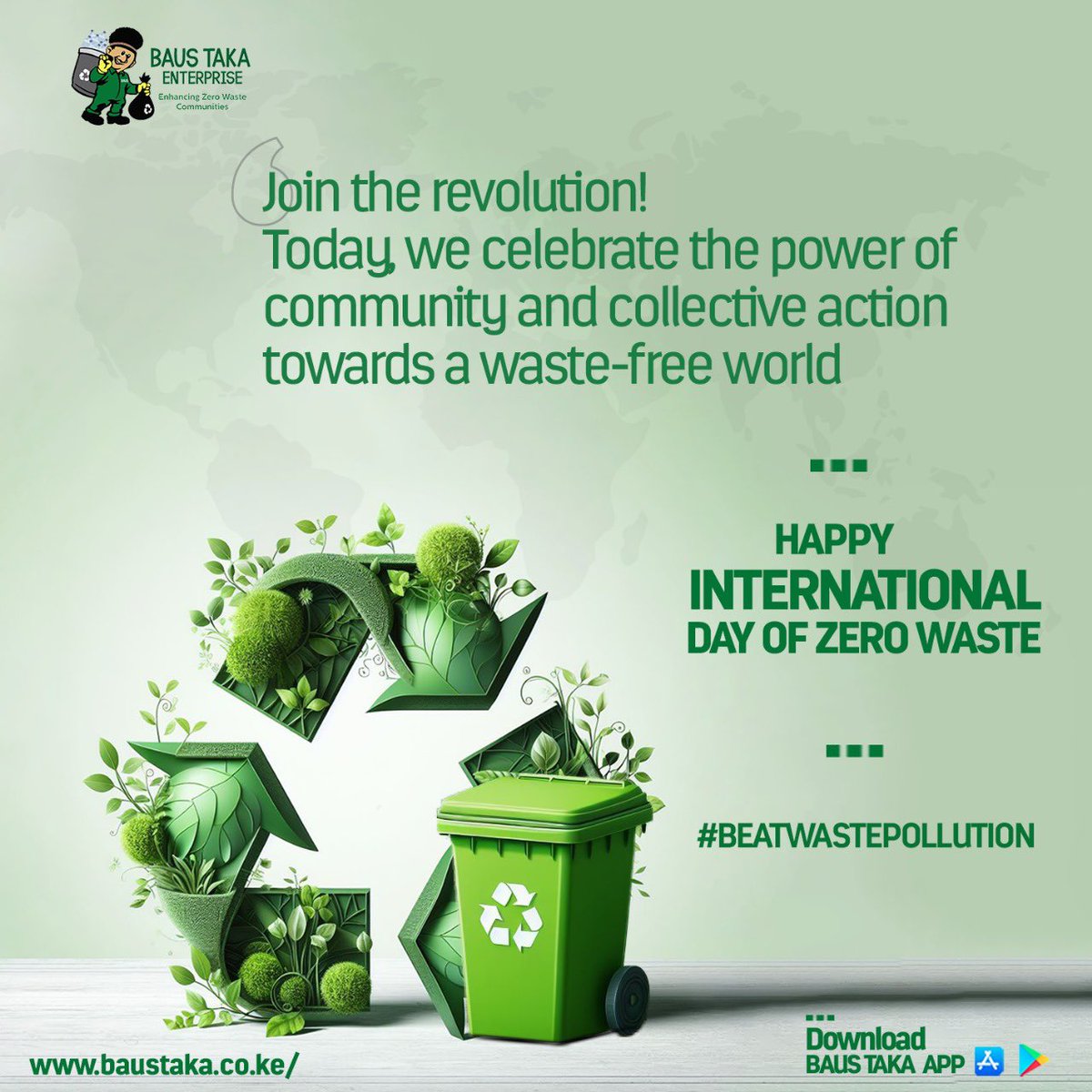 Join the revolution : 

Today, we celebrate the power of community and collective action towards a waste-free world!

HAPPY INTERNATIONAL DAY OF ZERO WASTE 💚

#BeatWastePollution
