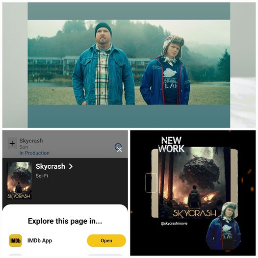 THRILLED to share info about my first SAG booking: sci-fi #skycrashmovie   Filmed last week and I already get to share!  Thanks to my agent Melissa at BIG FISH NW😀📽
In frame my dad in the scene:  Peter Berube

#actor #teenactor #acting #imdb #scifi #film #seattleactor