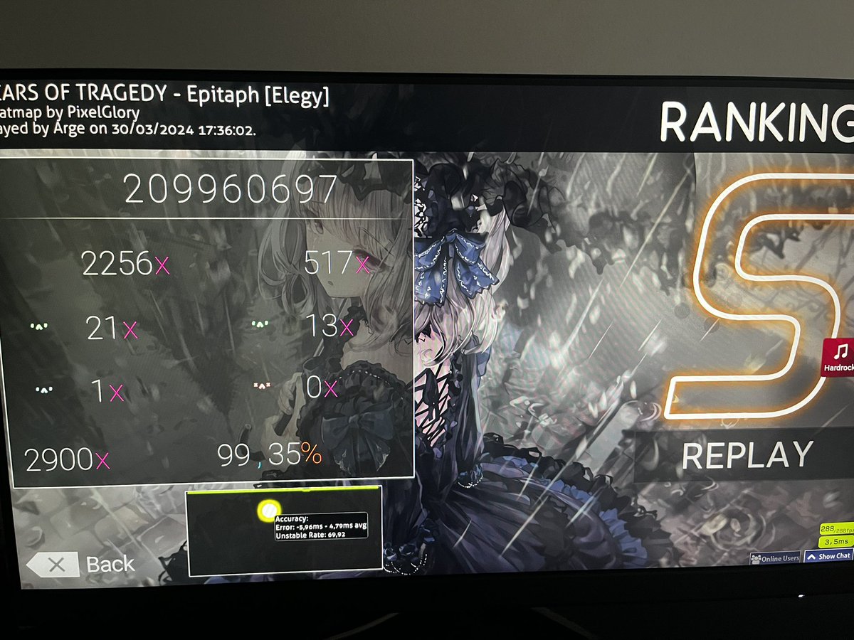 Arge0131's tweet image. 1k pp!!!