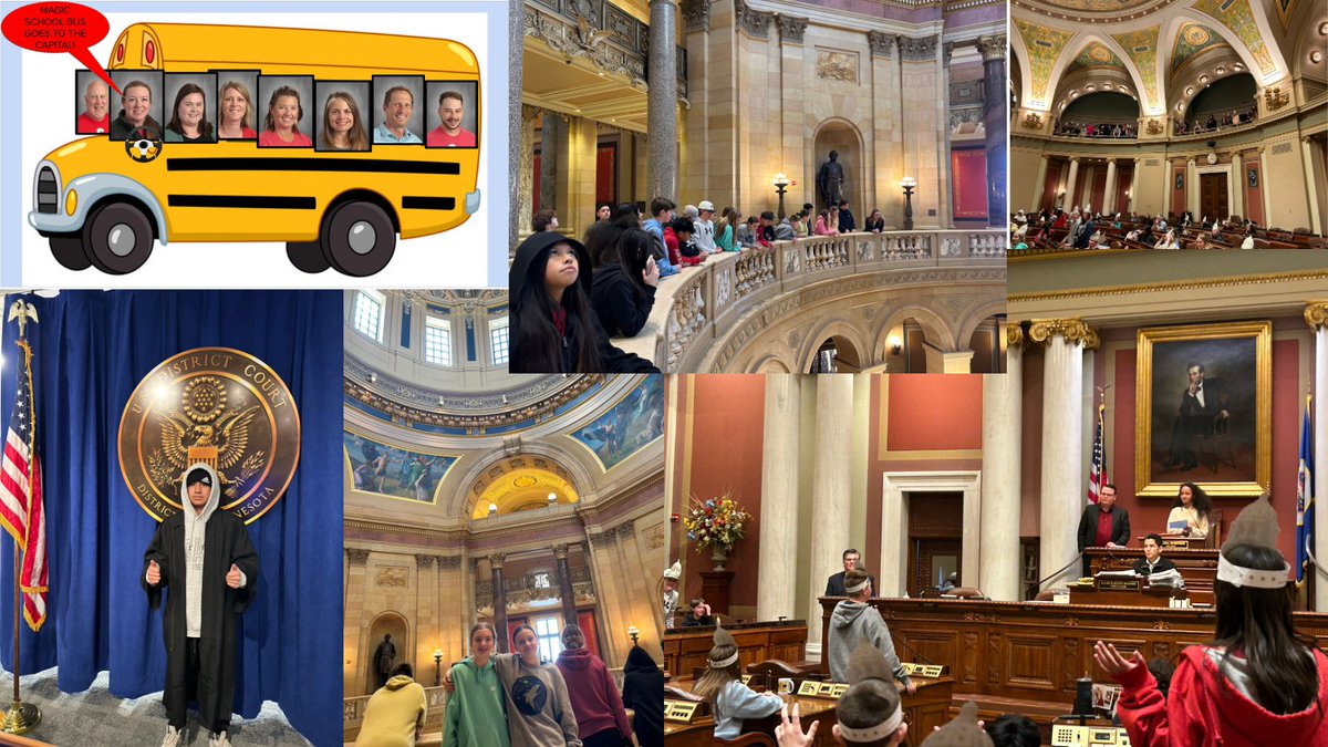 WMS 7th Graders were able to go to the Capital &amp; Federal Government building in St. Paul this March. They voted on "Bills" to determine the Best Shakopee Restaurant, met some of our government officials, met a US Marshall &amp; his bomb dog; the authentic learning went on &amp; on!
