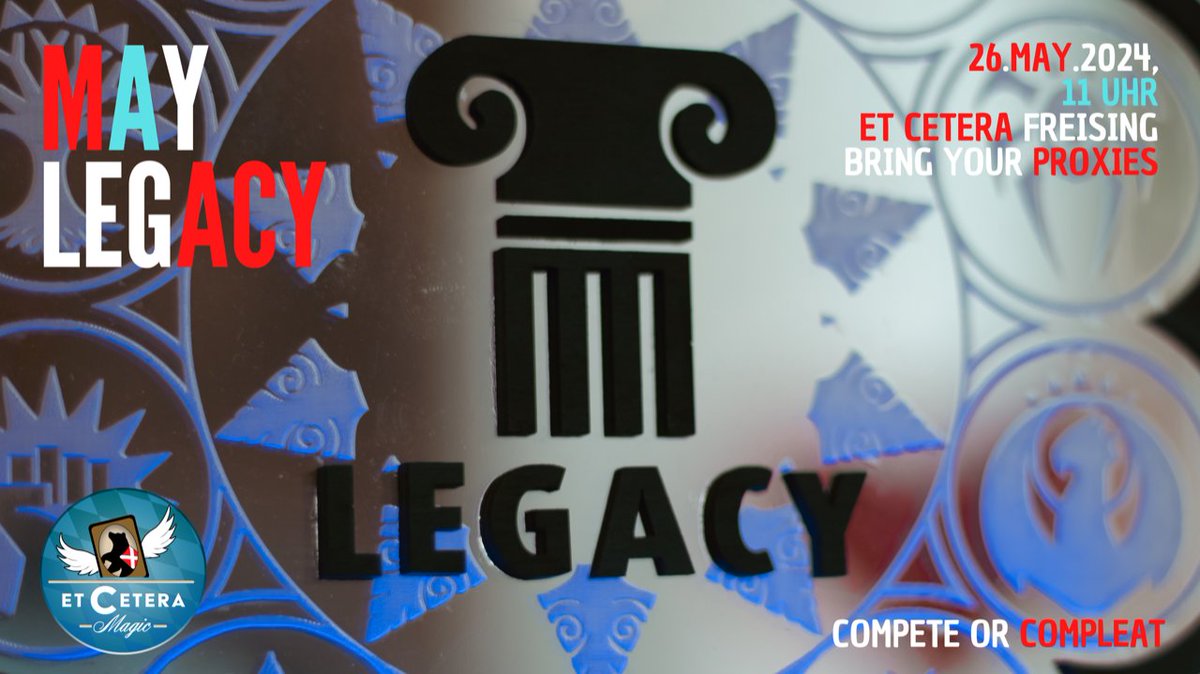 EtCeteraMagic's tweet photo. Come join us at our next Event!
⏰ 26 MAY 24, 11:00  
📍 Et Cetera, Freising 
💸 25€ (incl. 7€ F&amp;B voucher)
📷 PROXIES ALLOWED https://t.co/4FgIRnIfvh