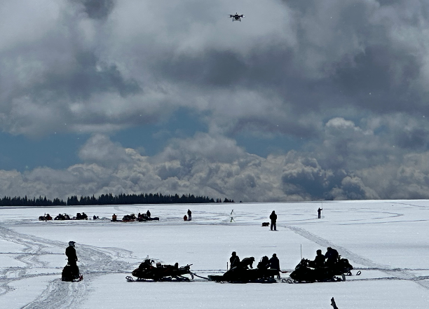 snowradar's tweet photo. The second SNOWWI airborne and field campaign complete! Univ Mass Amherst, BSU, CRREL, USFS. C-band and Ku-band SAR/InSAR, LiDAR flights, UAV, radar, and a comprehensive field campaign including UofU,UAF, UWy, NASA, FMI. #CRREL #boisestate #snowscience #nasa @BoiseState https://t.co/GeDmLD9kz9