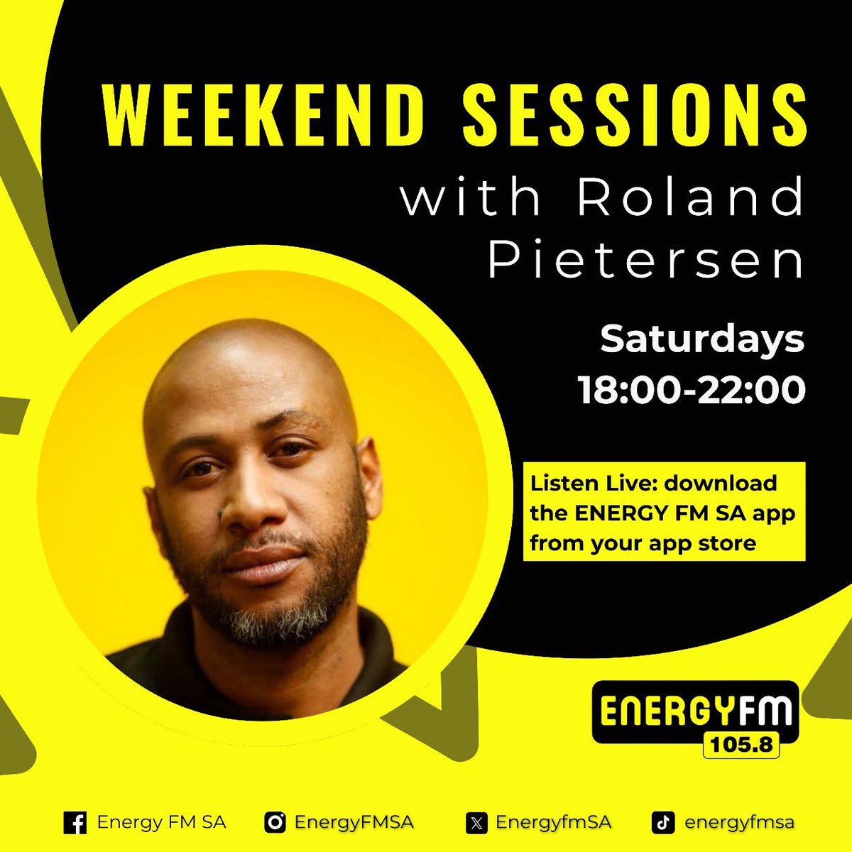 Tune in for a delightful blend of music, stories, and good vibes as Roland Pietersen embarks on this weekend journey together with you on the #WeekendSessions .