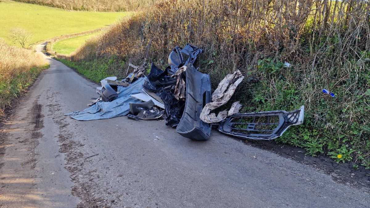 David Attenborough voice: 'It is Spring and the Tandridge flytipper has emerged from its Winter hibernation and started building a nest of junk along each quiet rural road in the area. The nest serves the purpose of compensating for the 'small dick energy' of this urban species'