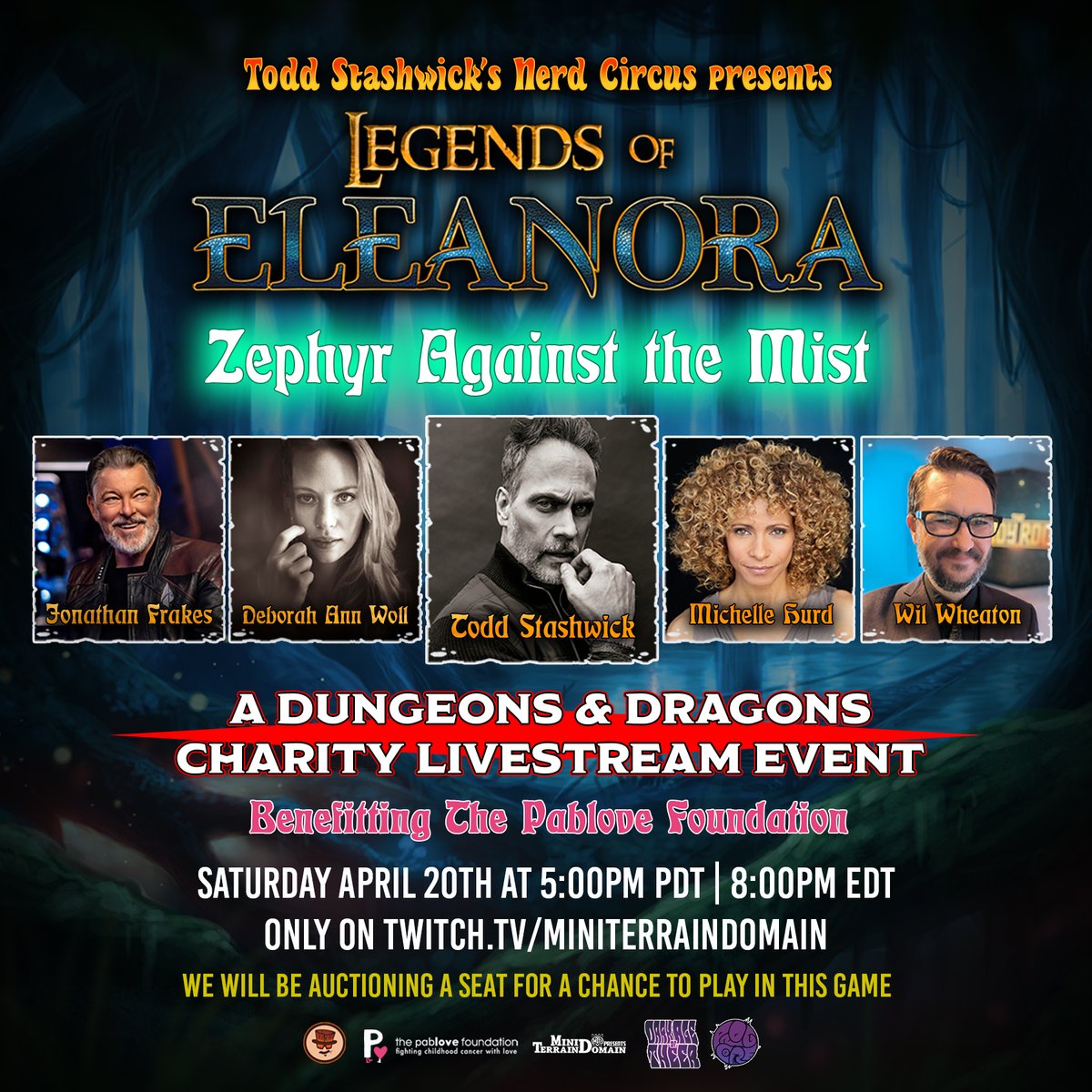Game with these on-screen legends for a legendary cause!🎗 Bid now to score a seat at @ToddStashwick's #DungeonsandDragons table for a fantastical livestream event benefiting The @PabloveFoundation. ⚔️ charitybuzz.com/catalog_items/…