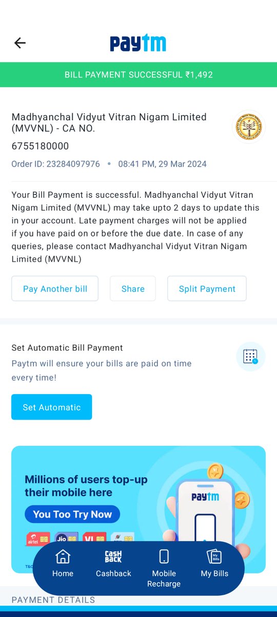 k4anfaraz's tweet photo. @MVVNLHQ hello could you please look in this, bill was paid yesterday still no power at my end. https://t.co/j7dZFtvvL3