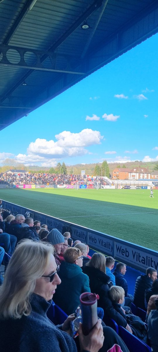 Macclesfield v FC United for an Easter outing with my partner's dad. 4,200 at a 7th-tier game is frankly ridiculous. God bless the English football pyramid.