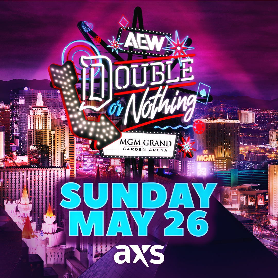 On sale now - @AEW makes it a jam-packed weekend of wrestling at MGM Grand Garden Arena in May. See stars collide at AEW: Collision on Saturday, May 25: spr.ly/6015ZorGB Watch the annual extravaganza AEW: Double or Nothing on Sunday, May 26: spr.ly/6016ZorG8