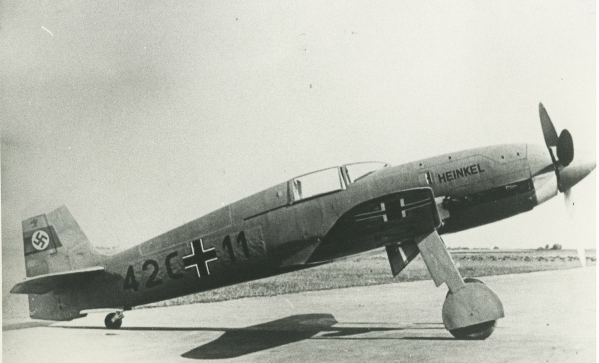 On this day in aviation history, March 30th, Hans Dieterie sets a new airspeed record in a Heinkel He 100 at a speed of 464 mph. This was a German pre-World War II fighter aircraft design from Heinkel.