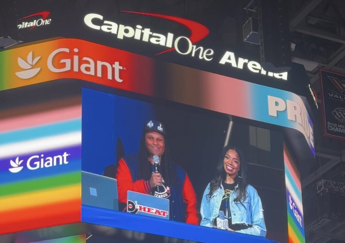 Last night was @WashWizards pride night! This made me so excited for June. It was an honor to celebrate with our DC Family. @DJHeatDC