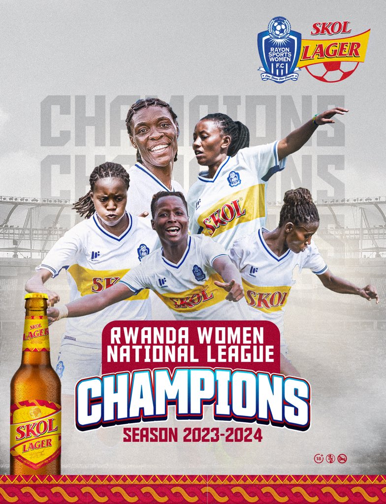 [AD] @SkolRwanda congratulates @RayonSportsWFC team on their championship win during Women’s Month. #SkolLager #SkolLagerRayon #SkolRayon #SkolSports #gikundiro #gikundiroyacu #DontdrinkAnddrive #Dontdrinkwhilepregnant #Nounder18