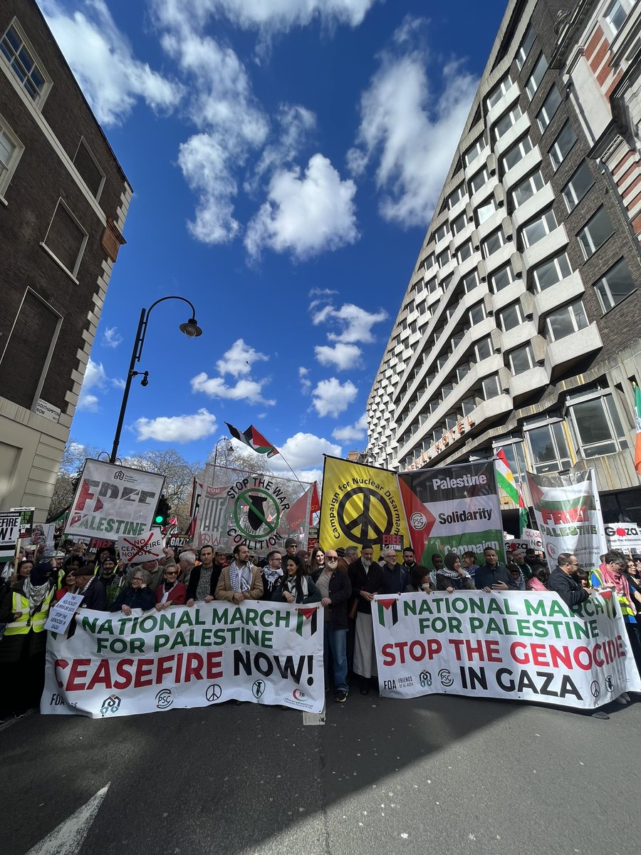More than 200,000 people out in force today demanding a #CeasefireNOW We will keep marching for an end to the genocide, our government’s complicity and for a free Palestine.
