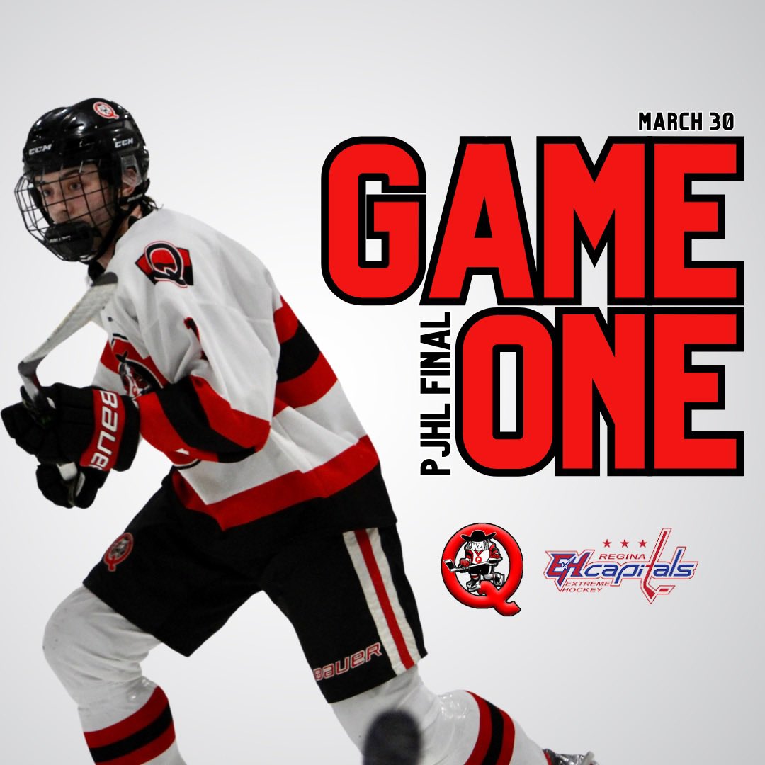 GAME 1 🚨 ⏰ 7:30 PM 📍 Rod Hamm Arena 🆚 Regina Capitals #quakershockey