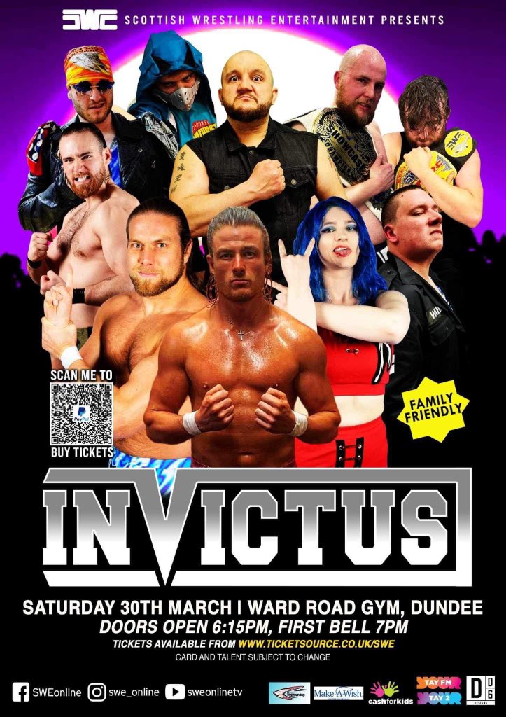 ‘The Original’ Craig Stephens (@the_original_cs) on Twitter photo Tonight in Dundee.
SWE INVICTUS!
<a href="/SWE_Online/">Scottish Wrestling Entertainment</a>
#Wrestling
#Dundee
#Invictus Tonight in Dundee.
SWE INVICTUS!
<a href="/SWE_Online/">Scottish Wrestling Entertainment</a>
#Wrestling
#Dundee
#Invictus