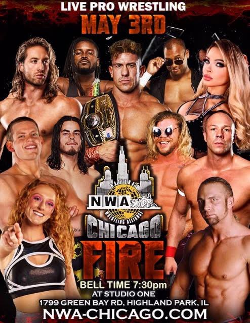 NWA Chicago returns on May 3rd to Studio One in Highland Park for FIRE 🔥 Last month’s territory debut was electric with great action and an amazing packed audience! We expect more of the same this time around, so don’t miss out! Get your tickets! 🎟️ eventbrite.com/e/nwa-chicago-…
