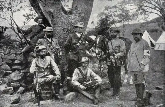 Officers of the volunteer German Corp during the Second Boer War (January, 1900)